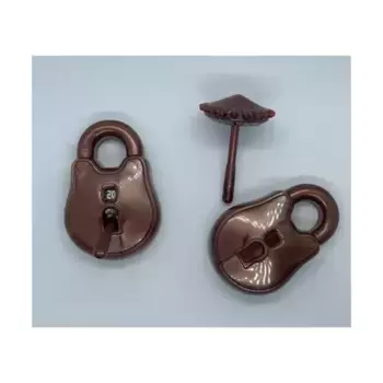 Кубик d20 Rogue — набор отмычек, крепкая бронза с белым вардом, Poly Hero Dice - Rogue