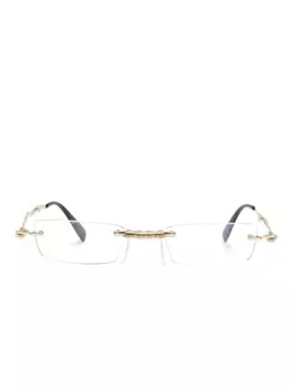 Kuboraum очки H41 в прямоугольной оправе, золотистый