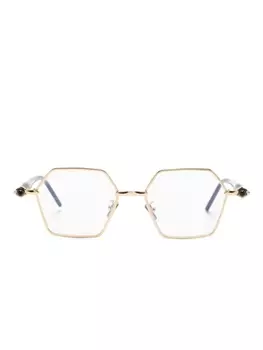 Kuboraum очки P70 в геометричной оправе, золотистый