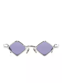 Kuboraum солнцезащитные очки в геометричной оправе, серебряный