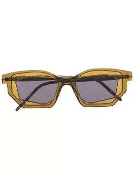 Kuboraum солнцезащитные очки в геометричной оправе, зеленый