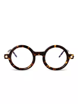 Kuboraum солнцезащитные очки в круглой оправе черепаховой расцветки, коричневый