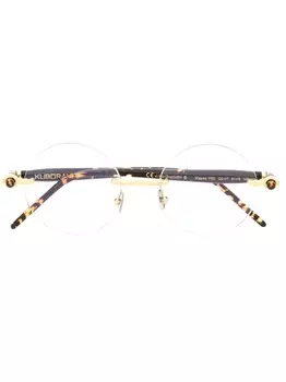 Kuboraum солнцезащитные очки в круглой оправе, коричневый