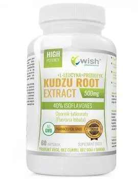 Kudzu Root Extract 500 мг (Корень), 60 растительных капсул, Wish