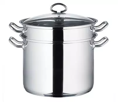 Kuechenprofi Pasta POT 2380502824 кастрюля с крышкой, нержавеющая сталь, диаметр 24 см, подходит для индукционных плит Kchenprofi