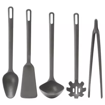 Кухонная утварь 5 шт, серая, FULLNDAD IKEA