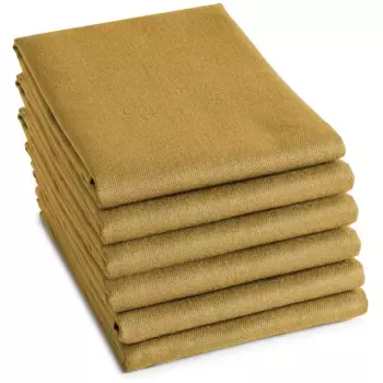 Кухонное полотенце DDDDD «Логотип из 100% хлопка, 60х65 см», (комплект, 6 шт.), жаккардовая ткань, очень впитывающая и прочная, цвет ocker