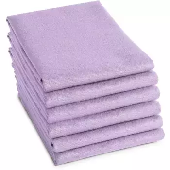 Кухонное полотенце DDDDD «Логотип из 100% хлопка, 60х65 см», (комплект, 6 шт.), жаккардовая ткань, очень впитывающая и прочная, цвет pastel lila