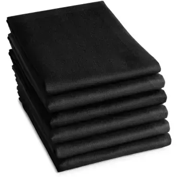 Кухонное полотенце DDDDD «Логотип из 100% хлопка, 60х65 см», (комплект, 6 шт.), жаккардовая ткань, очень впитывающая и прочная, черный