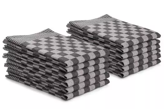 Кухонное полотенце DoubleDry kariert (12 шт), 50x1x70 см, черный