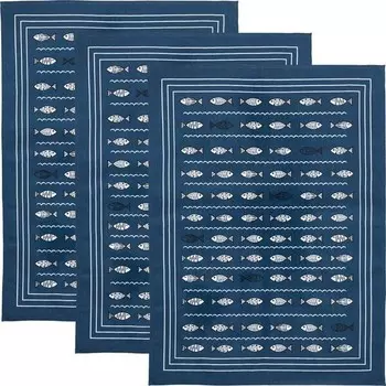Кухонное полотенце Erwin Mller 3er-Pack, 50x1x70 см цвет fische blau
