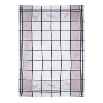 Кухонное полотенце из египетского хлопка - Кошки Daunex, цвет Tortora/Antracite