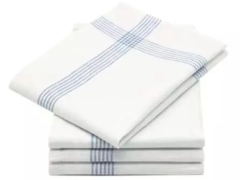 Кухонное полотенце Zollner 00000013 4 шт, 50x1x70 см, синий/белый