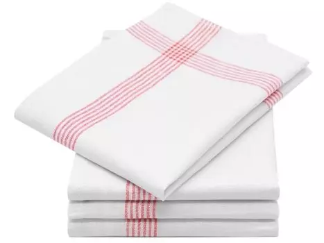 Кухонное полотенце Zollner 00000013 4 шт, 50x1x70 см, красный/белый