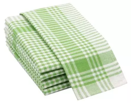 Кухонное полотенце Zollner 00000438 5 шт, 50x1x70 см, зеленый