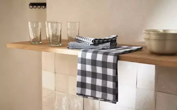 Кухонные полотенца из окрашенной нити (3 шт. в упаковке) Zara Home, серый