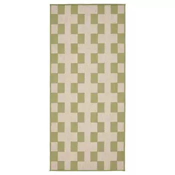 Кухонный ковер, плоский тканый зеленый/белый, 70x160 см, GNGSTIG IKEA