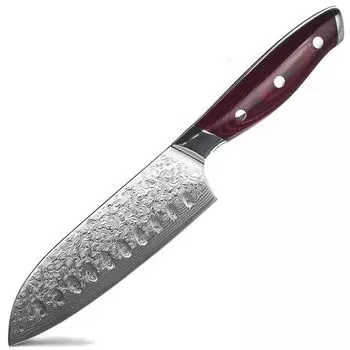 Кухонный нож Миядзаки Damascus - Маленький Santoku KP20178 OEM