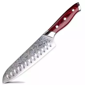 Кухонный нож Миядзаки Damascus - Santoku KP20175 OEM