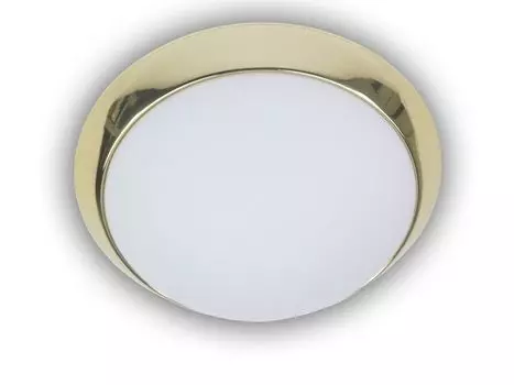 Кухонный светильник матовое опаловое стекло с декоративным кольцом из латуни 40см освещение лестницы Niermann Standby