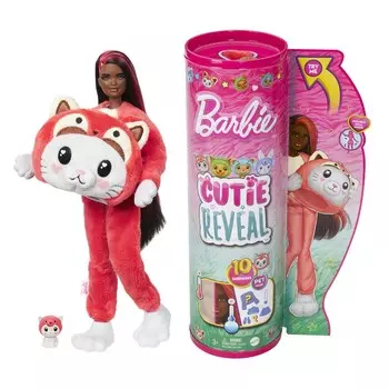 Кукла Barbie Cutie Reveal Kitty - серия костюмов красной пандыЖивотные Малайзии Mattel