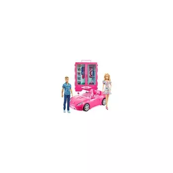 Кукла Barbie и Кен, игровой набор для одежды Barbie с транспортными средствами и аксессуарами GVK05