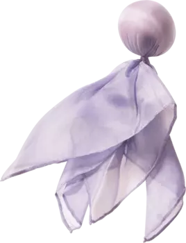 Кукла из шелка и хлопка фиолетового цвета ок. 28 х 28см 1 штука. ALANA