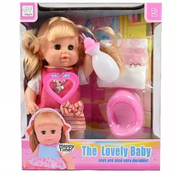 Кукла Как Живая Девочка Блондинка Горшок Подгленник Закрывает Глаза Смеется Midex