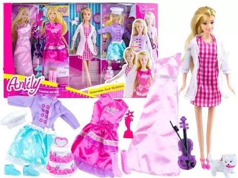 Кукла Рабочая женщина 4 профессии, одежда Za2167 JOKOMISIADA