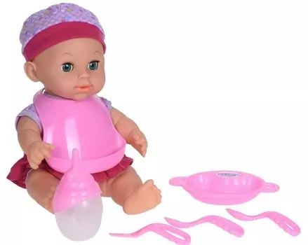 Кукла с бутылочкой и слюнявчиком 30 см. Inna marka