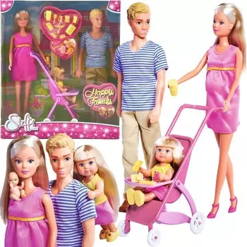 Кукла Симба Штеффи беременна счастливая семья Кевин Иви Steffi Love