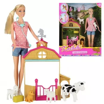 Кукла-ветеринар 29см с аксессуарами, животные, конный завод sarcia.eu