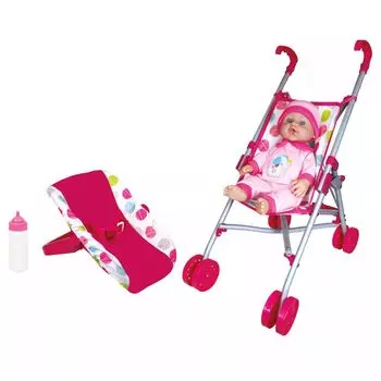 Куклы-близнецы Lissi 12 дюймов с коляской Twin Jogger Lissi