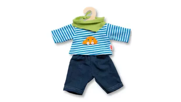 Кукольные джинсы с полосатой рубашкой, размер 35-45см Heless