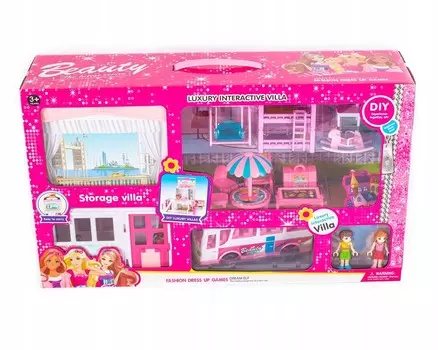 Кукольный домик в чемодане, автобус, мебельная фурнитура Midex