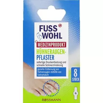 Кукурузные пластыри FUSSWOHL, 8 шт.