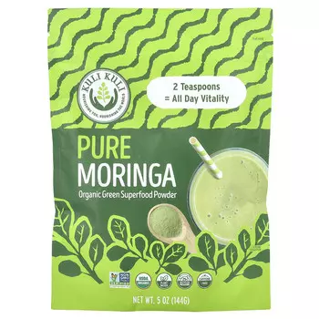 Kuli Kuli, Pure Moringa, органический зеленый суперфуд в порошке, 144 г (5 унций)