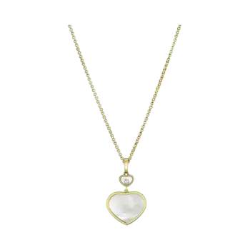 Кулон Chopard Happy Hearts - Подвеска, желтое золото, бриллиант, перламутр