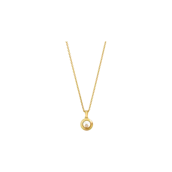 Кулон на цепочке Chopard Happy diamond icons из желтого золота с бриллиантами