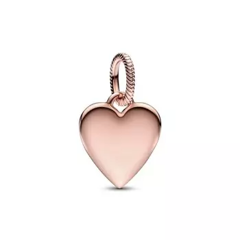 Кулон Pandora Engravable Heart Tag Pendant, покрытие - розовое золото