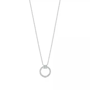 Кулон с цепочкой Tiffany & Co. Diamond, белое золото с бриллиантами