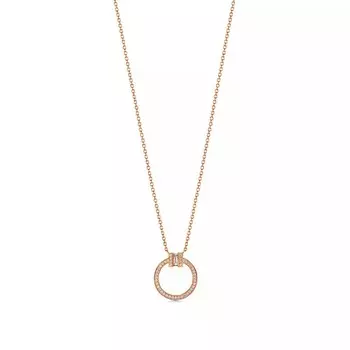 Кулон с цепочкой Tiffany & Co. Diamond, розовое золото с бриллиантами