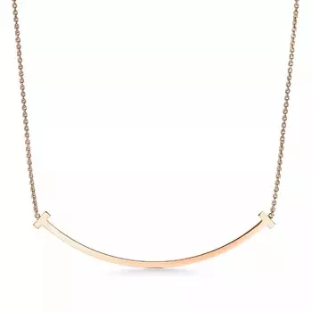Кулон с цепочкой Tiffany & Co. Extra Large Smile, розовое золото
