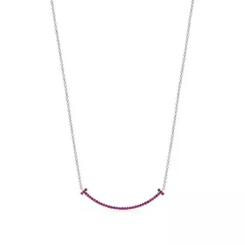 Кулон с цепочкой Tiffany & Co. Smile, белое золото