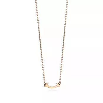 Кулон с цепочкой Tiffany & Co. Smile, розовое золото