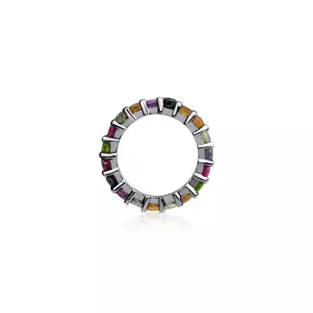 Кулон Tous Large Shield, темное серебро