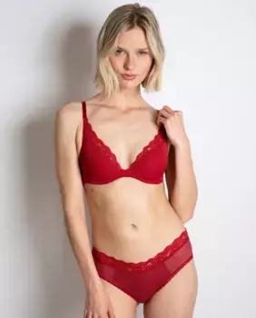 Кюлоты Brooklyn с графическим принтом и кружевом Passionata, красный