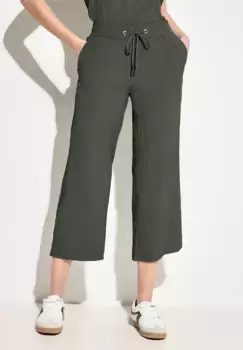 Кюлоты Cecil с полосатой структурой, хаки