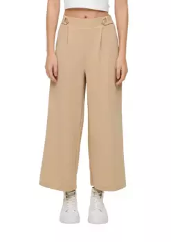 Кюлоты QS с пуговицами на поясе, бежевый