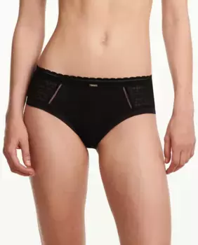 Кюлоты с глубоким вырезом и монограммой Chantelle, черный